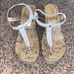 Cork small heel CHAP’s sandals-